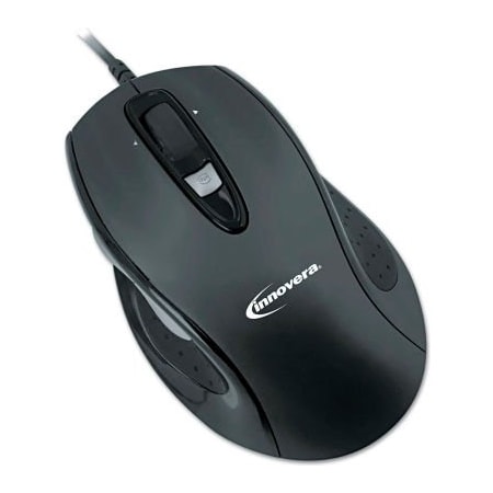 Innovera Full-Size Wired Optical Mouse, Black 61014